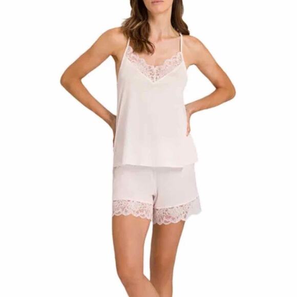 Hanro Mae Pajama Set Cami Short Size Small Bonbon - Picture 7 of 12